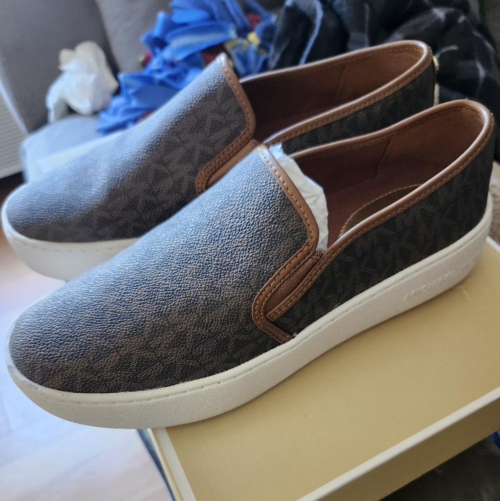 Michael Kors Tan and Brown Slip-On Shoes - Picture 2 of 2